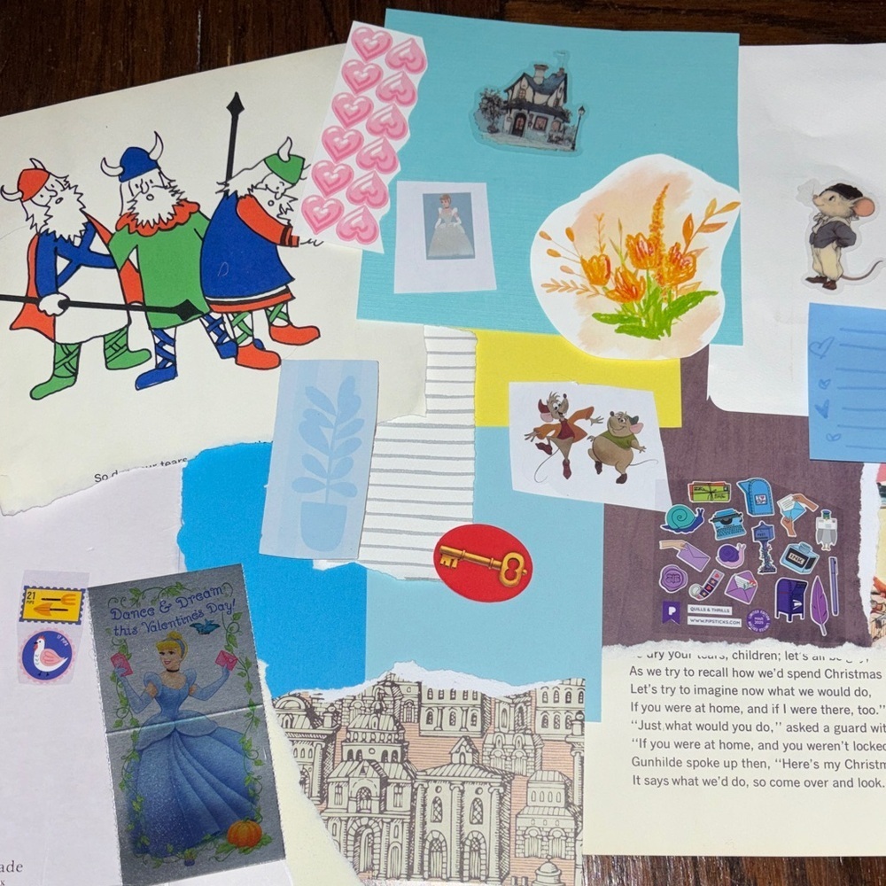 Disney junk journal Cinderella themed kit Scrapbook Collage